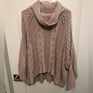 Tan Cowl Neck Sweater